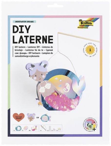 Produktbild: FOLIA Bastelartikel Laternen-Bastelsets UNDERWATER DREAMS, inkl. 1 LED-Licht und Batterien