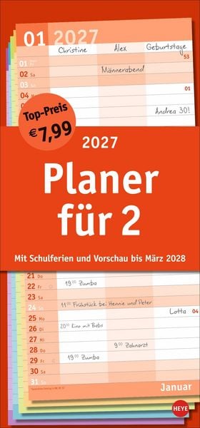 Produktbild: Basic Planer f&uuml;r zwei 2027