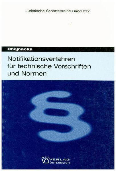 Produktbild: Notifikationsverfahren f&uuml;r technische Vorschriften und Normen