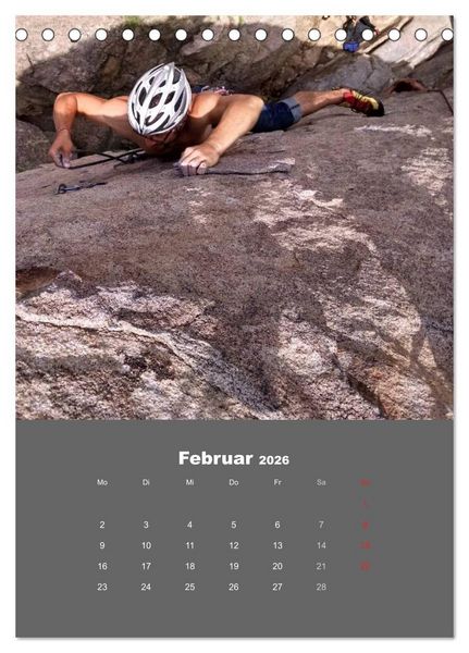 Produktbild: Erlebnis Outdoor Klettern (Tischkalender 2026 DIN A5 hoch), CALVENDO Monatskalender