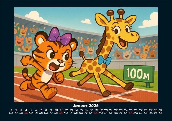 Produktbild: Tina & Nala bei den Olympischen Spielen 2026 Fotokalender DIN A4