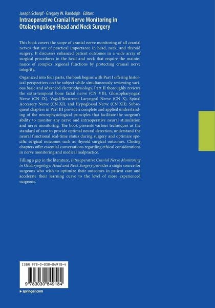 Produktbild: Intraoperative Cranial Nerve Monitoring in Otolaryngology-Head and Neck Surgery