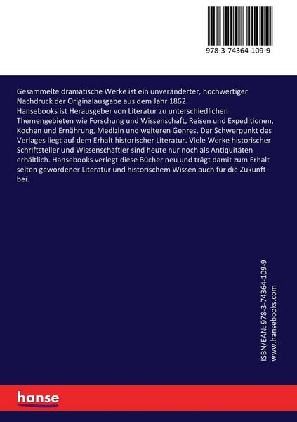 Produktbild: Gesammelte dramatische Werke