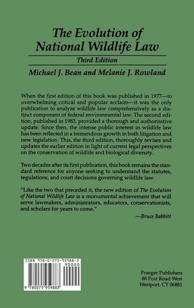 Produktbild: The Evolution of National Wildlife Law