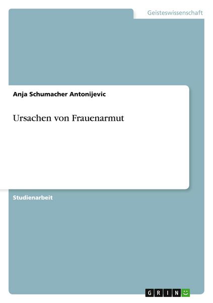 Produktbild: Ursachen von Frauenarmut