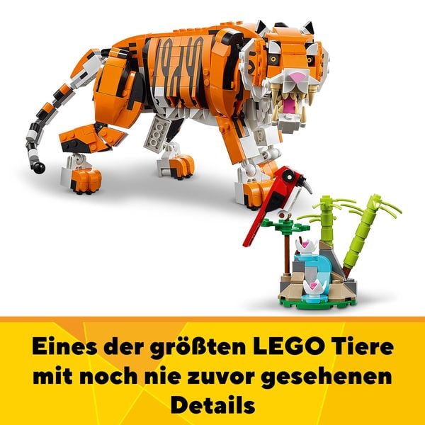 Produktbild: LEGO Creator 3in1 31129 Majestätischer Tiger, Tierfiguren-Set für Kinder