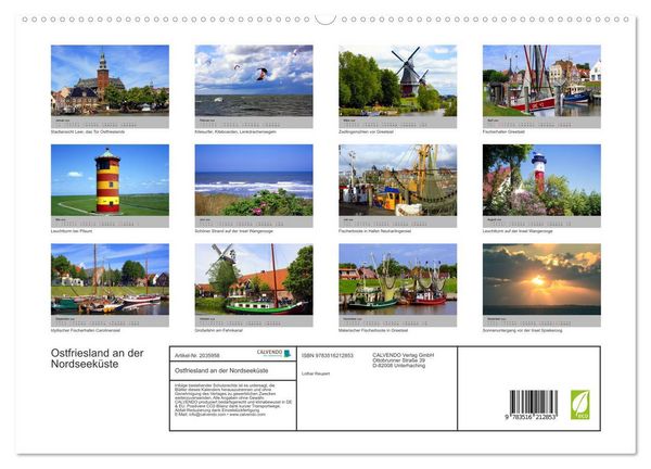 Produktbild: Ostfriesland an der Nordseek&uuml;ste (hochwertiger Premium Wandkalender 2026 DIN A2 quer), Kunstdruck in Hochglanz