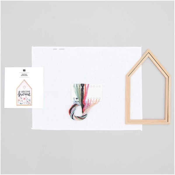 Produktbild: Stickpackung Gez&auml;hlter Kreuzstich, Welcome Home, gro&szlig;, inkl.