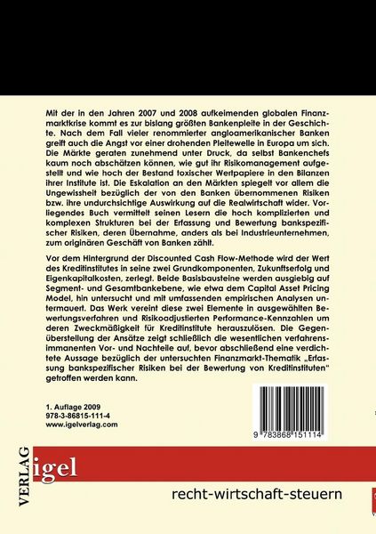 Produktbild: Die Bewertung von Kreditinstituten