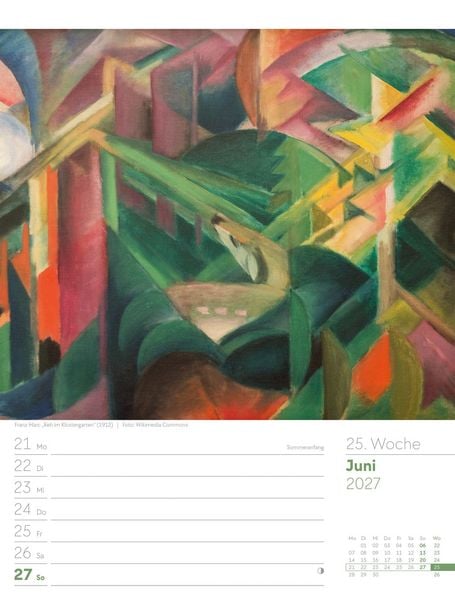 Produktbild: Kunstwelt Wochenplaner Kalender 2027 | Impressionismus und Klassische Moderne