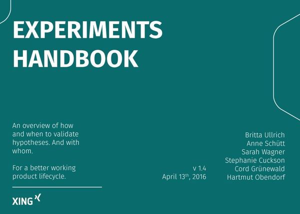 Produktbild: Experiments Handbook