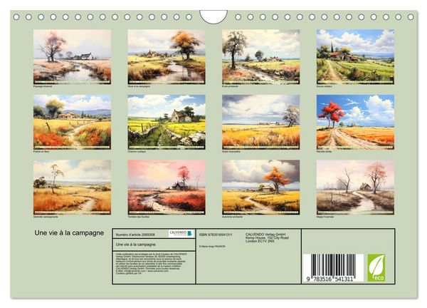 Produktbild: Une vie &agrave; la campagne (Calendrier mural 2026 DIN A4 vertical), CALVENDO calendrier mensuel
