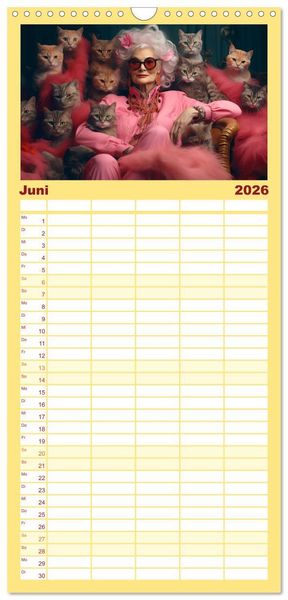 Produktbild: Familienplaner 2026 - Zeit f&uuml;r Party mit 5 Spalten (Wandkalender, 21 x 45 cm) CALVENDO
