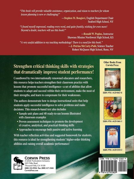 Produktbild: Teaching for Successful Intelligence