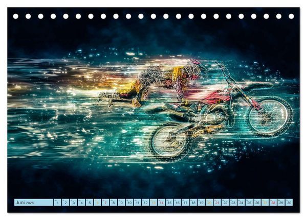 Produktbild: Motocross - extrem cool (Tischkalender 2026 DIN A5 quer), CALVENDO Monatskalender