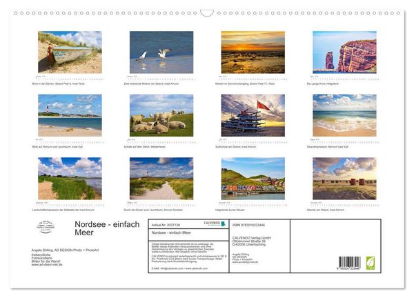 Produktbild: Nordsee - einfach Meer (Wandkalender 2026 DIN A2 quer), CALVENDO Monatskalender
