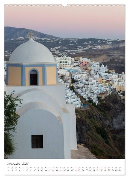 Produktbild: Insel des Lichts - Santorini (Wandkalender 2026 DIN A2 hoch), CALVENDO Monatskalender