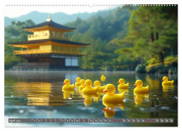 Produktbild: Gummienten auf Weltreise (Wandkalender 2026 DIN A2 quer), CALVENDO Monatskalender