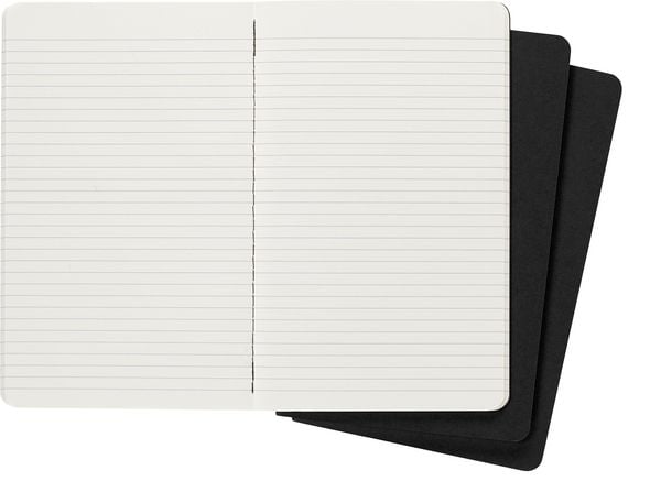 Produktbild: Moleskine Cahier large liniert schwarz DIN A5. 3er Pack