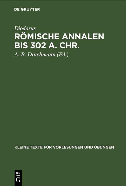 Produktbild: R&ouml;mische Annalen bis 302 a. Chr.