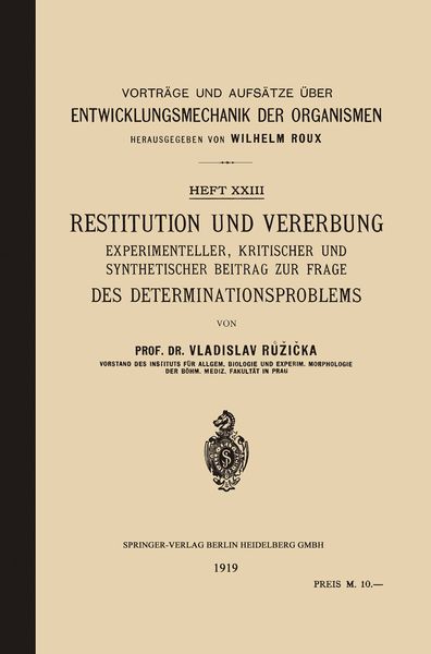 Produktbild: Restitution und Vererbung