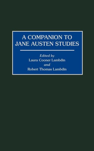 Produktbild: A Companion to Jane Austen Studies