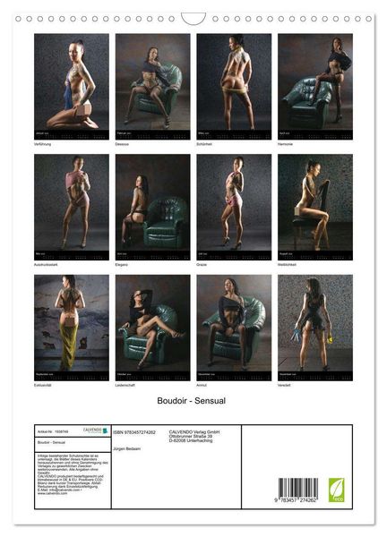 Produktbild: Boudoir - Sensual (Wandkalender 2026 DIN A3 hoch), CALVENDO Monatskalender