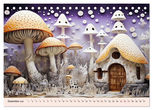 Produktbild: Magie der Pilze (Tischkalender 2026 DIN A5 quer), CALVENDO Monatskalender