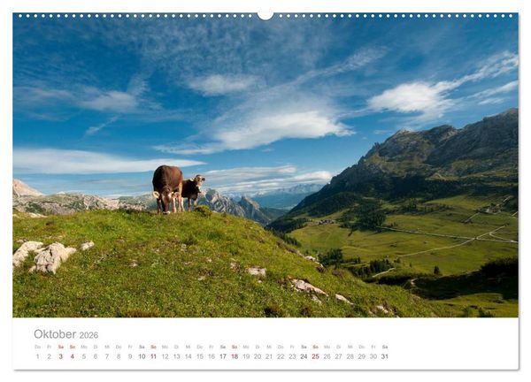 Produktbild: Bekannte und unbekannte Almen in S&uuml;dtirol (Wandkalender 2026 DIN A2 quer), CALVENDO Monatskalender
