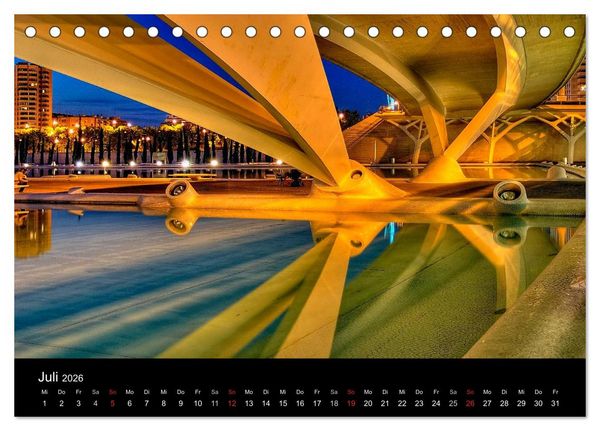 Produktbild: Moderne Architektur in Valencia (Tischkalender 2026 DIN A5 quer), CALVENDO Monatskalender