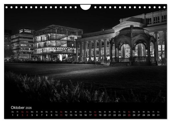 Produktbild: Stuttgart bei Nacht (Wandkalender 2026 DIN A4 quer), CALVENDO Monatskalender