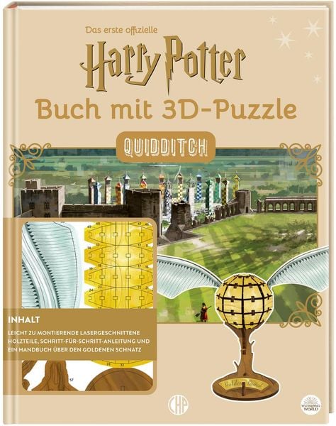 Harry Potter - Quidditch - Das offizielle Buch mit 3D-Puzzle Fan-Art, Gebundene Ausgabe von Warner Bros. Consumer Products GmbH, Nelson, 9783845519081