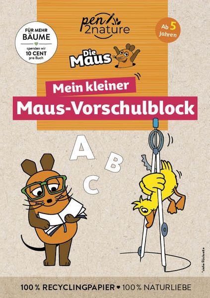 Mein kleiner Maus-Vorschulblock. Vorschulübungen für Kinder ab 5 Jahren, Taschenbuch von Pen2nature, Pen2nature, 9783987640490