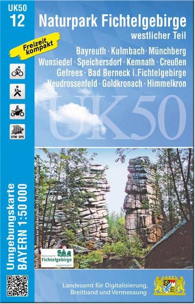 UK50-12 Naturpark Fichtelgebirge, westlicher Teil, Sonstige von , Landesamt für Digitalisierung, Breitband und Vermessung, Bayern, 9783899339604