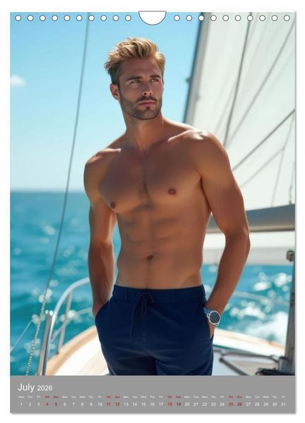 Produktbild: Masculine allure (Wall Calendar 2026 DIN A4 portrait), CALVENDO 12 Month Wall Calendar