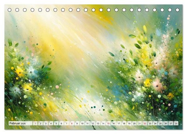 Produktbild: Action Painting: Die Energie der Gef&uuml;hlslandschaften (Tischkalender 2026 DIN A5 quer), CALVENDO Monatskalender