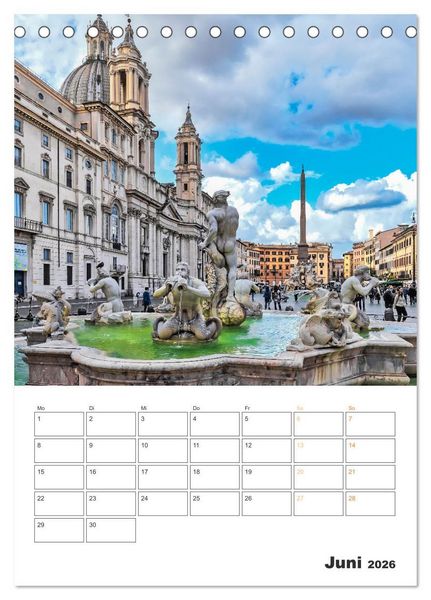 Produktbild: Rom - Kunst, Kultur und Geschichte (Tischkalender 2026 DIN A5 hoch), CALVENDO Monatskalender