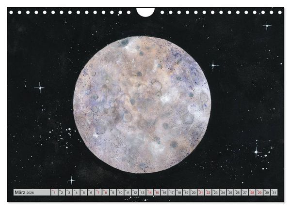 Produktbild: Gemaltes Weltall (Wandkalender 2026 DIN A4 quer), CALVENDO Monatskalender