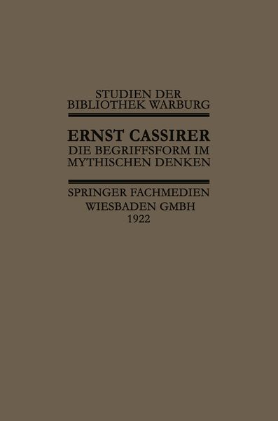 Produktbild: Die Begriffsform im Mythischen Denken