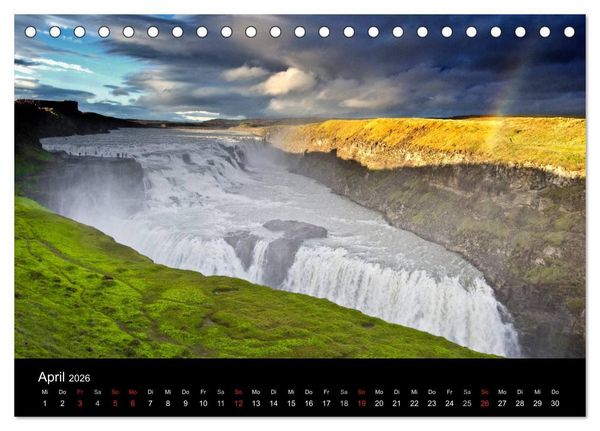Produktbild: Island - Insel aus Feuer und Eis (Tischkalender 2026 DIN A5 quer), CALVENDO Monatskalender