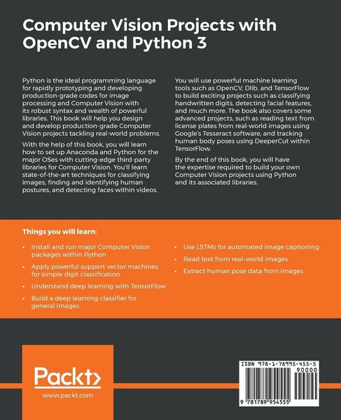 Produktbild: Computer Vision Projects with OpenCV and Python 3