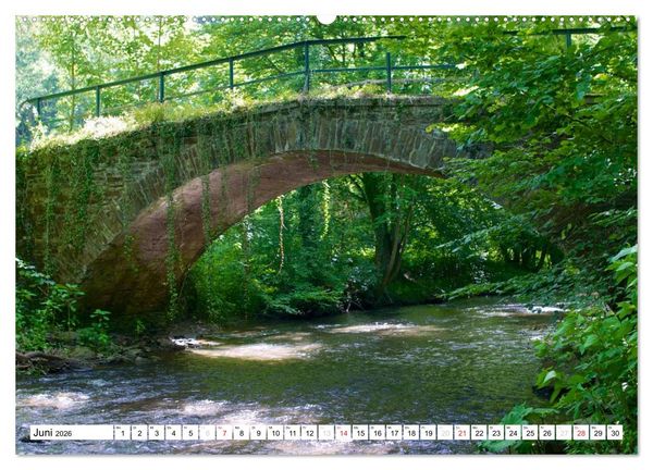 Produktbild: B&auml;che, Fl&uuml;sse, Seen - Wasser in der Eifel (Wandkalender 2026 DIN A2 quer), CALVENDO Monatskalender