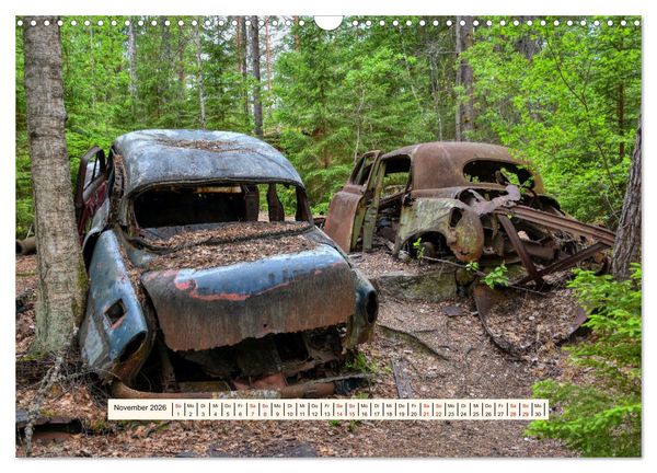 Produktbild: Autowracks - Verlorener Glanz 2026 (Wandkalender 2026 DIN A3 quer), CALVENDO Monatskalender