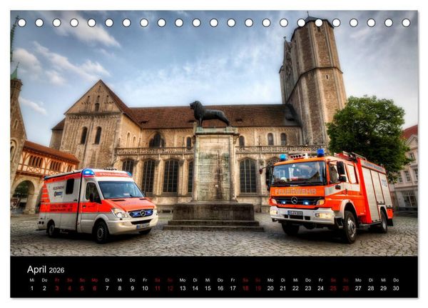 Produktbild: Berufsfeuerwehr Braunschweig (Tischkalender 2026 DIN A5 quer), CALVENDO Monatskalender