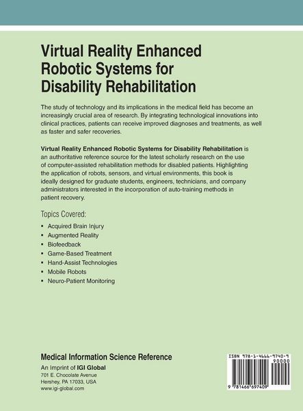 Produktbild: Virtual Reality Enhanced Robotic Systems for Disability Rehabilitation