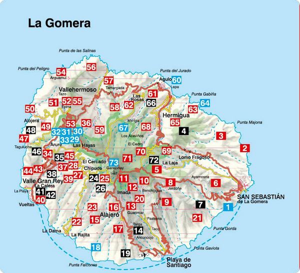 Produktbild: ROTHER Wanderf&uuml;hrer La Gomera. 73 Touren auf der wildesten Insel der Kanaren - die sch&ouml;nsten K&uuml;sten- und Bergwanderungen