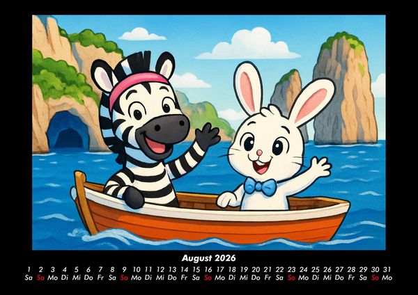 Produktbild: Zara & Bouncy in Italien 2026 Fotokalender DIN A3