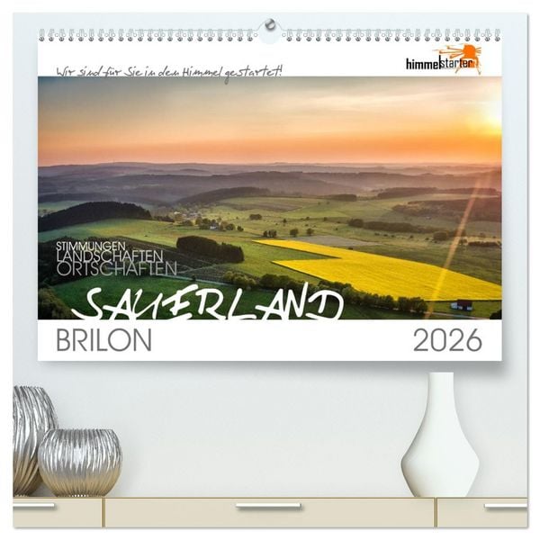 Produktbild: Das Sauerland bei Brilon aus der Vogelperspektive (hochwertiger Premium Wandkalender 2026 DIN A2 quer), Kunstdruck in Hochglanz