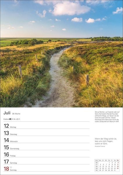 Produktbild: Sylt Wochenplaner 2027 - Eine Reise in 53 Bildern