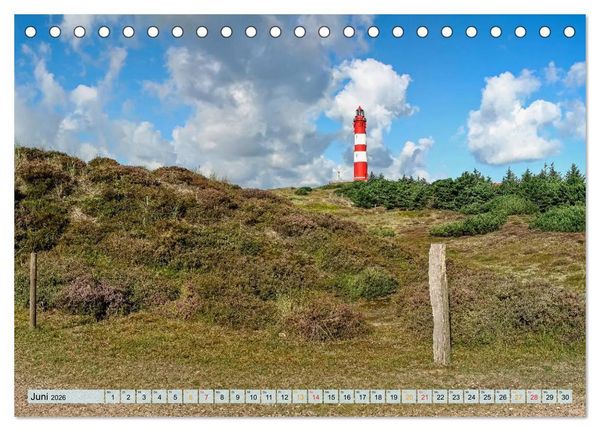 Produktbild: Leuchtt&uuml;rme - maritime Wegweiser in Deutschland (Tischkalender 2026 DIN A5 quer), CALVENDO Monatskalender